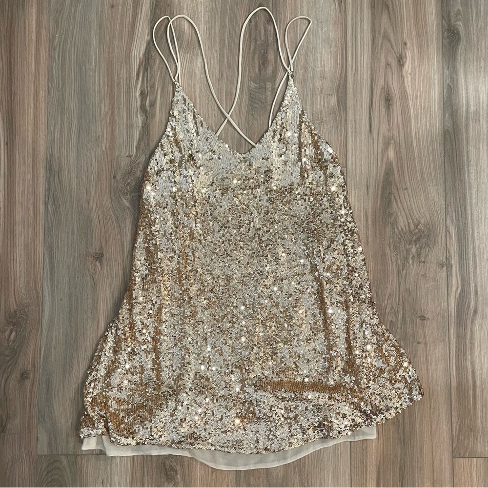 Like new free people, sequin mini dress!